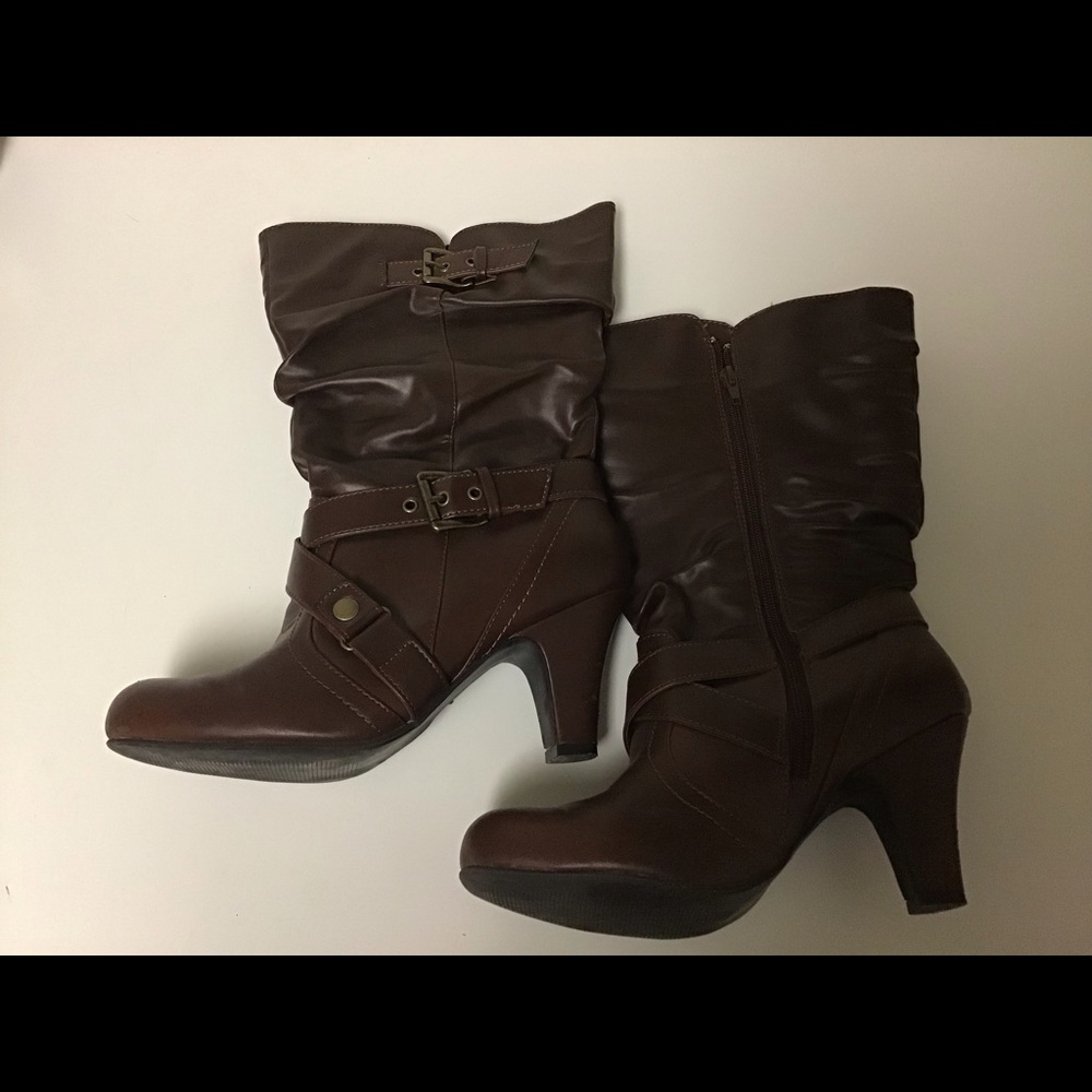 Rana brown mid-calf boot-9